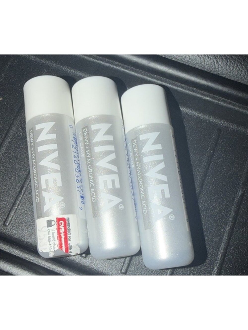 NIVEA Dewy Lip Care Hyaluronic Acid Lip Balm 0.18 oz Lot of 3 NEW